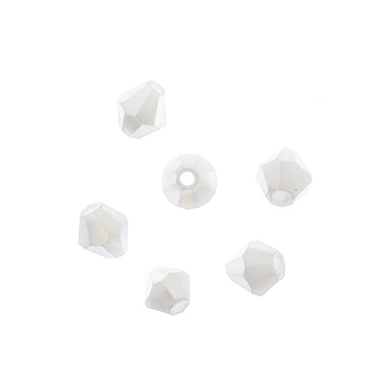 Crystal Lane DIY 2-Strand 7in Opaque Finish Glass Bicone Bead Strands